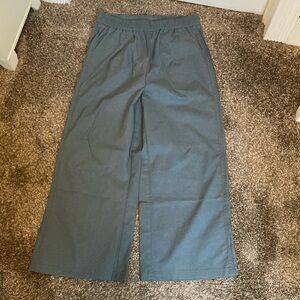 Mumianxiu Gray Green Pants Sz XL Casual Dress Wide Leg NWOT